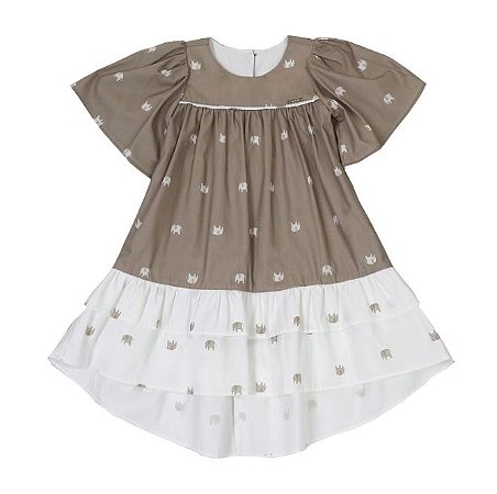 Vestido Infantil Elefantinhos Fofos