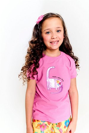 BLUSA BOSQUE DE DINOS VIOLACIO   - ALPHABETO