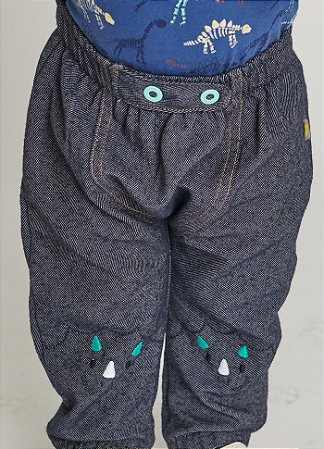 CALCA DINOS PELO MUNDO JEANS   - ALPHABETO