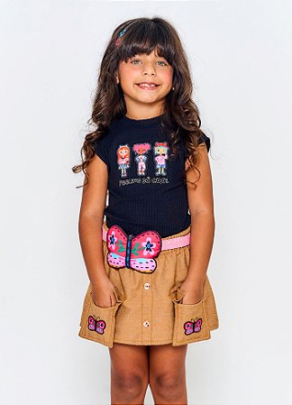 BLUSA NAS ALTURAS PRETO - ALPHABETO