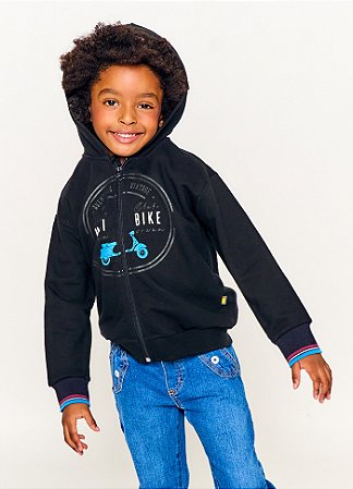 CASACO MENINO COM ESTILO PRETO    - ALPHABETO