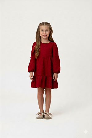 VESTIDO VERMELHO MARSALA - MON SUCRÉ