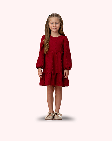 VESTIDO VERMELHO MARSALA - MON SUCRÉ