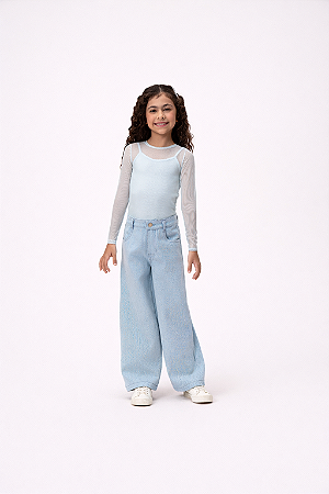 BLLUSA TULE VERDDE AGUA - PETIT CHERIE