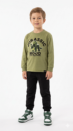 CJ ML TSHIRT DINO CALCA VERDE FOREST - YOUCCIE