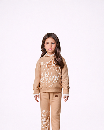 CONJ MOLETON BEGE MINNIE - ANIMÊ