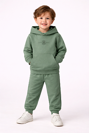 CONJ. VERDE E CALÇA MOLETOM POLYMODAL - FBR