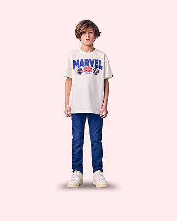 T-SHIRT MC ESTAMPADA MARVEL PEROLA - YOUCCIE