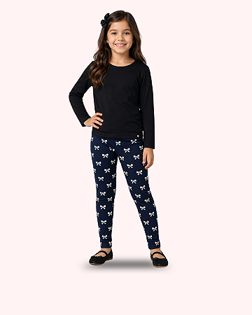 LEGGING MARINHO LAÇOS BRANCOS - MILON