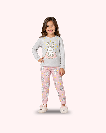 PIJAMA FEMININO ROSA COELHINHO - KYLY