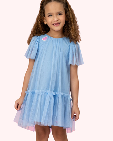 VESTIDO AZUL TULE 030 - MON SUCRÉ