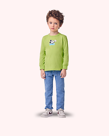 T-SHIRT ML MICKEY DISNEY VERDE CYBER - youccie