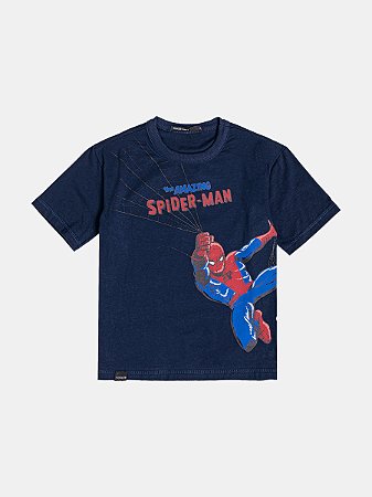 T-SHIRT MC HOMEM ARANHA MARINHO - YOUCCIE