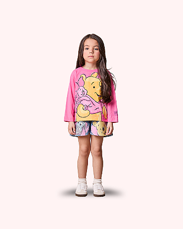 SHORTS JEANS POOH - ANIMÊ
