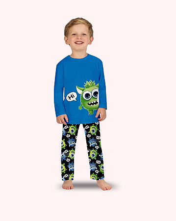 PIJAMA MASCULINO MONSTROS AZUL SAFIRA - KYLY