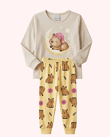 PIJAMA FEMININO MESCLA GELO CAPIVARA - KYLY