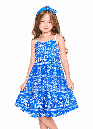 VESTIDO NO LITORAL AZUL - ALPHABETO