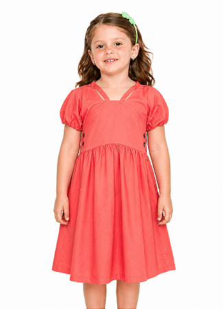 VESTIDO FLORAL AURORA GOIABADA - ALPHABETO