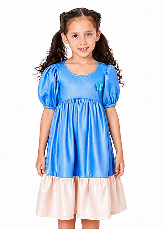 VESTIDO ALEM DAS CORES AZUL - ALPHABETO