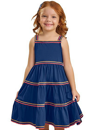 VESTIDO FEMININO AZUL PACIFICO - NANAI