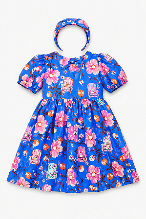 VESTIDO ENTRE FLORES AZUL