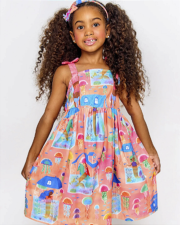 VESTIDO CASA DE SEREIA LARANJA