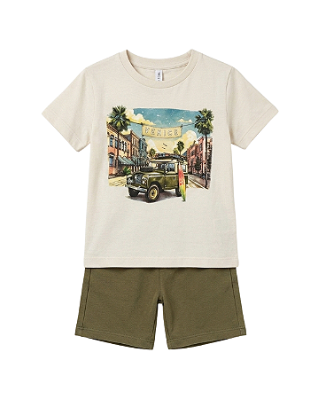 CONJUNTO VENICE CAMISETA COM BERMUDA TRICK NICK