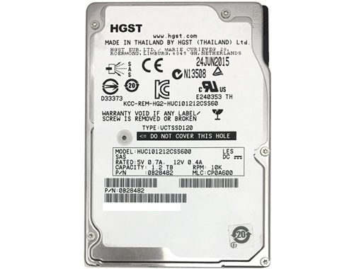 HD HGST 1.2TB SAS 10K 2,5 12G HOTPLUG - HUC101812CSS600