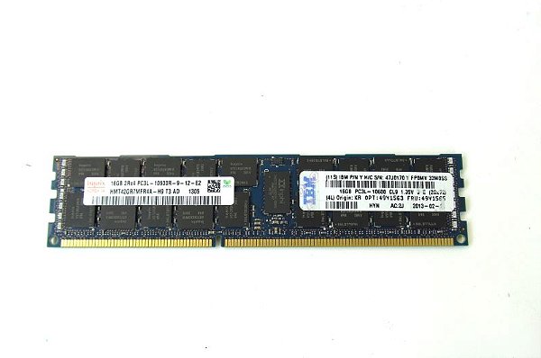 Memória Para Servidor Ibm Ddr3 16gb Pc3l-10600r Fru 49y1565