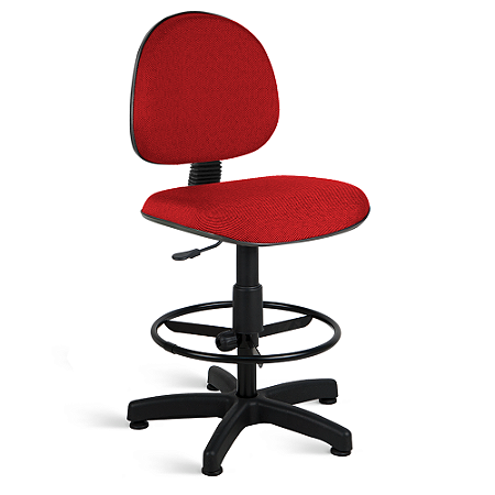 Cadeira Ágata Executiva Caixa C/ Lam Giratória Tecido  Vermelho