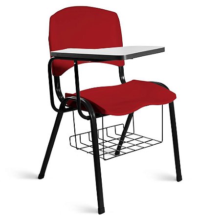Cadeira Plástica Universitária A/E Vermelho Lara