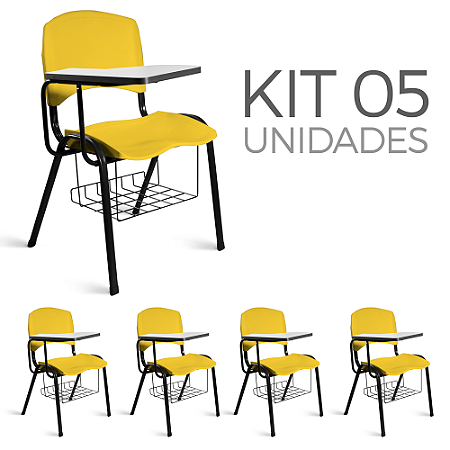 Cadeira Lara Plástica Universitária Kit 05 A/E