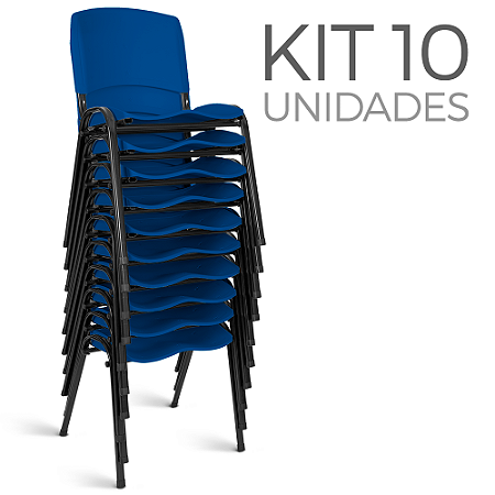 Cadeira Lara Plástica Universitária Kit 10 A/E