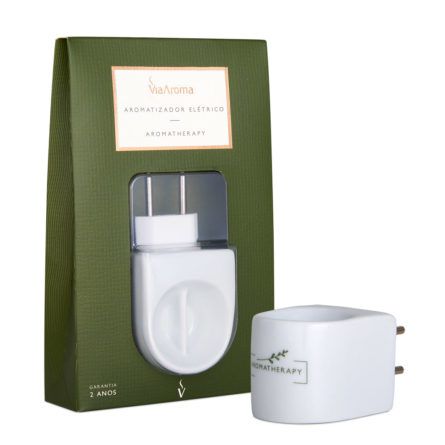 Aromatizador Elétrico Aromatherapy Porcelana Branco - Via Aroma