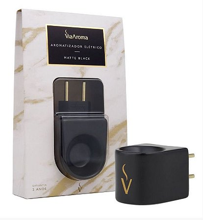 Aromatizador Elétrico Porcelana Matte Black - Via Aroma