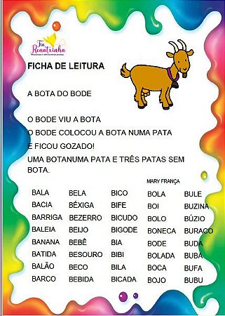 FICHAS DE LEITURA