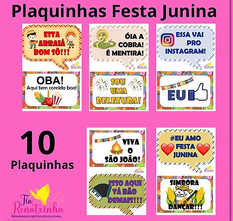 Plaquinhas Festa Junina