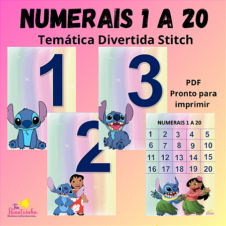 Numerais 1 a 20 Stitch