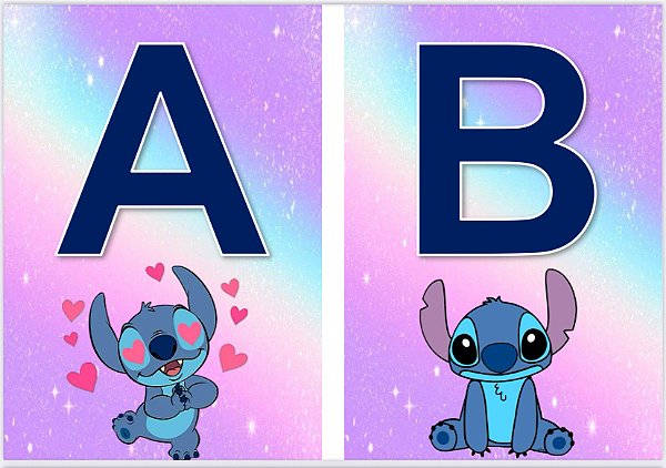 Alfabeto & Vogais Stitch