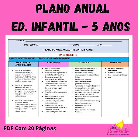 Plano Anual EI- 5 Anos