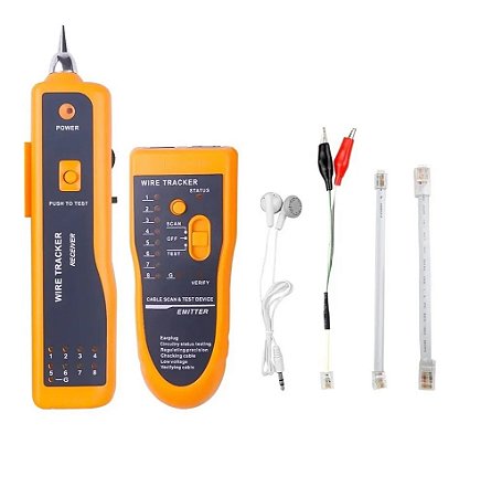 LOCALIZADOR E TESTADOR DE CABOS DE REDE E TELEFONIA RJ45 E RJ11