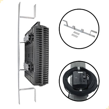 SUPORTE DE AÇO PARA CTOS E RESERVA DE CABOS ÓPTICOS