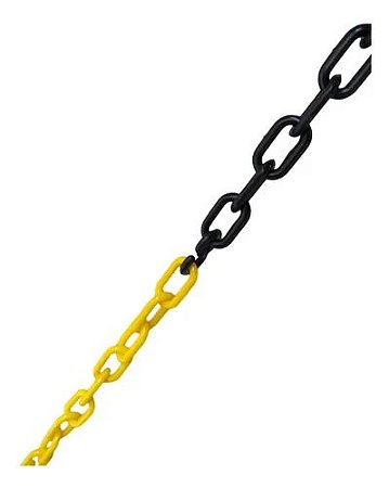 CORRENTE ELO GRANDE | PRETO E AMARELO | 25 METROS