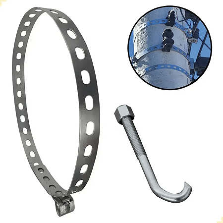 BAP 02 800mm ABRAÇADEIRA AJUSTÁVEL PARA POSTES | 10 UNIDADES