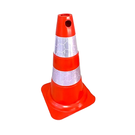 CONE FLEXÍVEL REFLETIVO LARANJA - 50 CM
