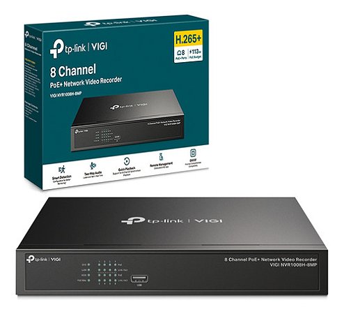 GRAVADOR DE VIDEO DIGITAL POE + 8 CANAIS VIGI NVR1008H - 8MP