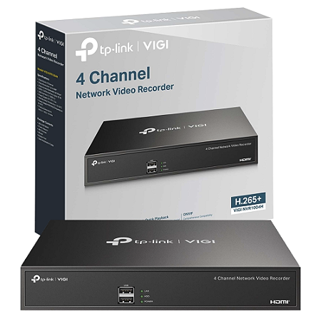 GRAVADOR DE VIDEO DIGITAL POE + 4 CANAIS VIGI NVR1004H - 4MP