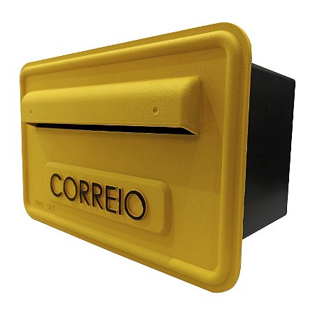 CAIXA DE CORREIO PVC AMARELA CLÁSSICA