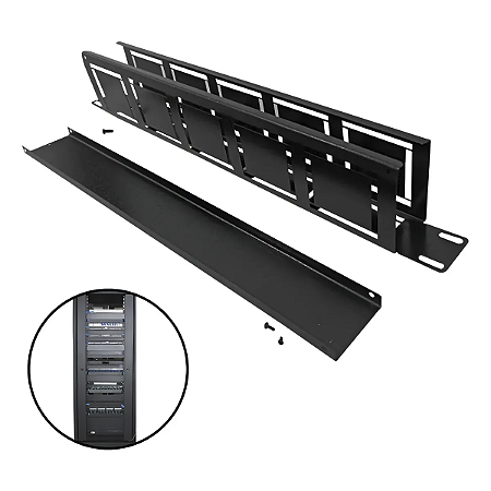 GUIA DE CABO FECHADO 1U PARA RACK TELECOM 19"