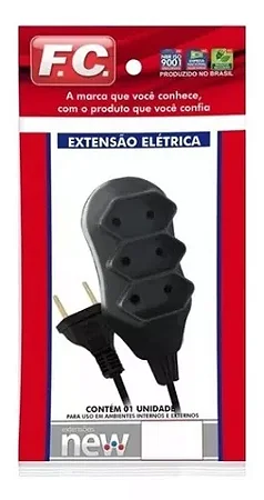 EXTENSÃO F.C NEW PL 5 MTS PRETA